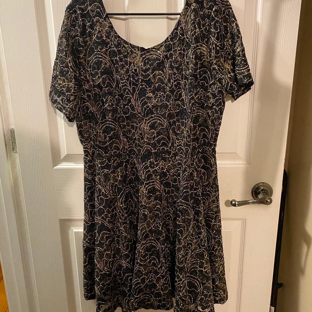 Gold and Black Dress